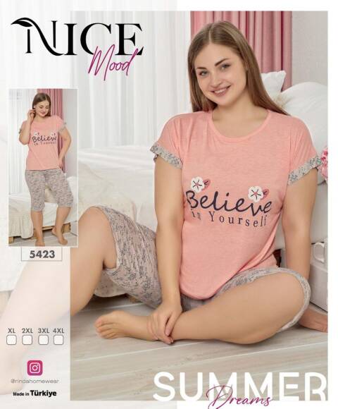 Piżama damskie 5423 1 kolor XL-4XL (Towar Tureckie) 1