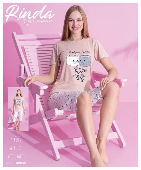 Piżama damskie 1187 1 kolor M-2XL (Towar Tureckie)