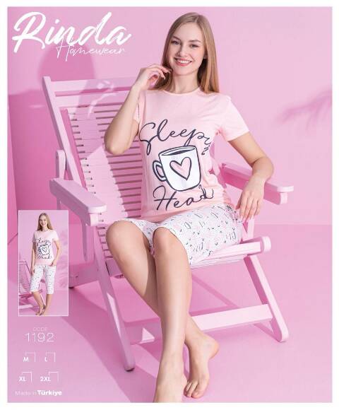 Piżama damskie 1192 1 kolor M-2XL (Towar Tureckie)