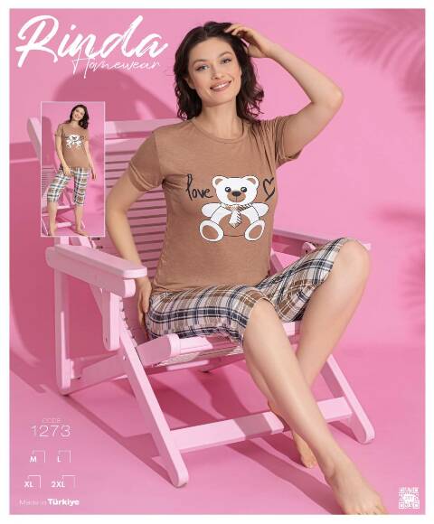 Piżama damskie 1273 1 kolor M-2XL (Towar Tureckie) 1