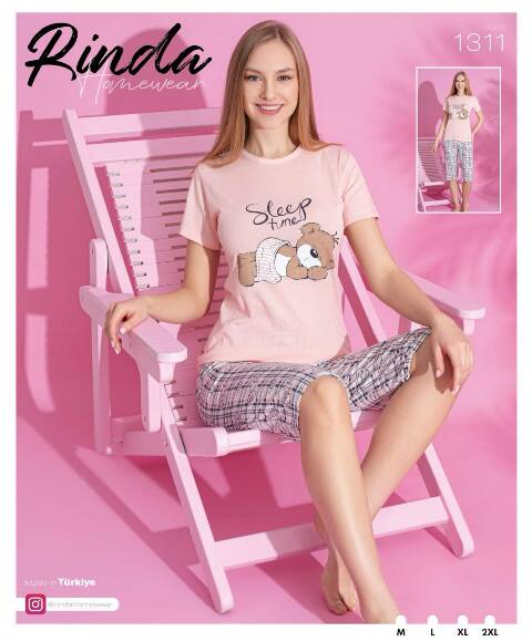 Piżama damskie 1311 1 kolor M-2XL (Towar Tureckie) 1