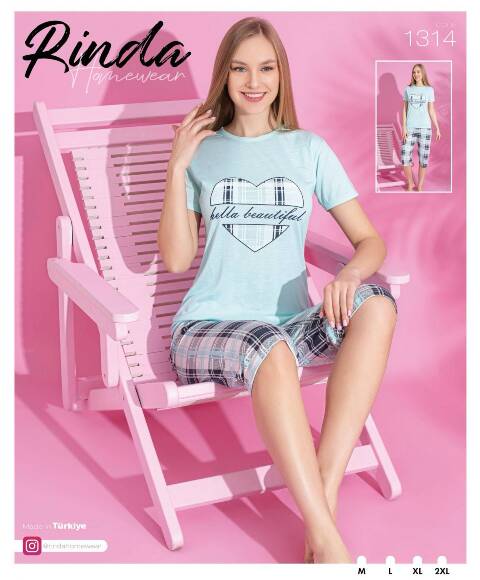 Piżama damskie 1314 1 kolor M-2XL (Towar Tureckie) 1