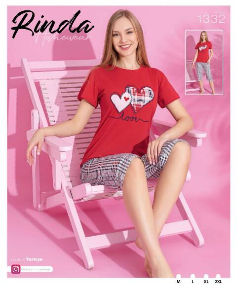 Piżama damskie 1332 1 kolor M-2XL (Towar Tureckie)