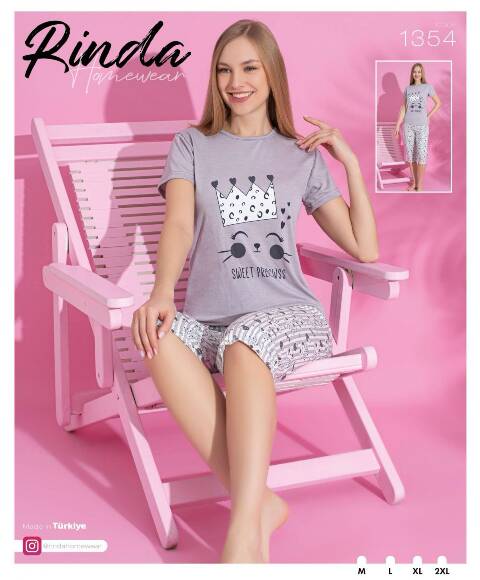 Piżama damskie 1354 1 kolor M-2XL (Towar Tureckie)