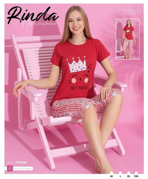 Piżama damskie 1355 1 kolor M-2XL (Towar Tureckie)