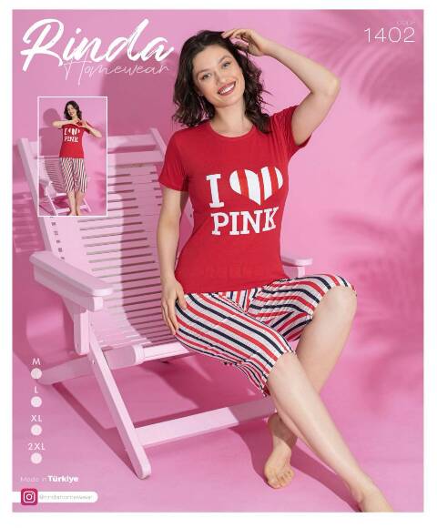 Piżama damskie 1402 1 kolor M-2XL (Towar Tureckie)