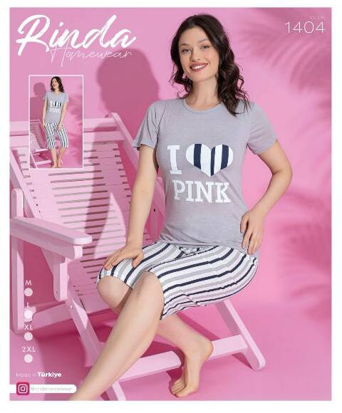 Piżama damskie 1404 1 kolor M-2XL (Towar Tureckie)