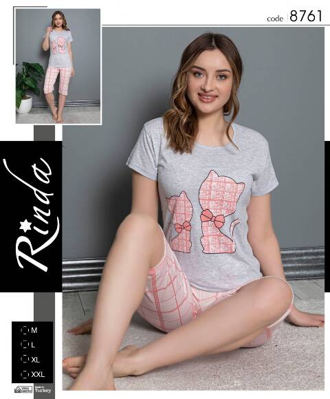 Piżama Damskie 8761 1 kolor M-2XL (Towar Tureckie)