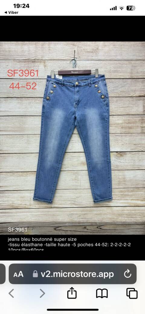 Jeansy damskie SF3961 1 kolor 44-52 1