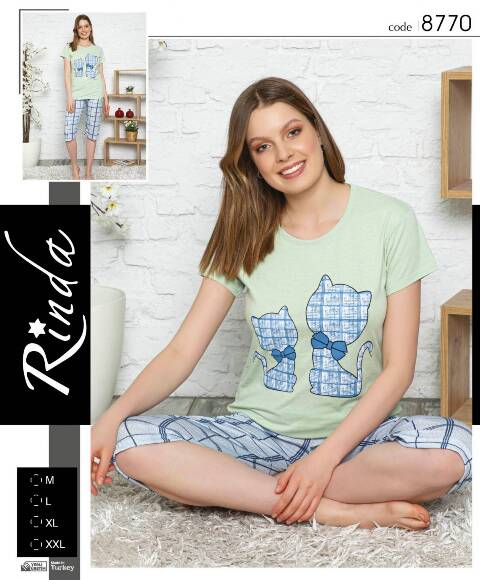 Piżama Damskie 8770 1 kolor M-2XL (Towar Tureckie) 1