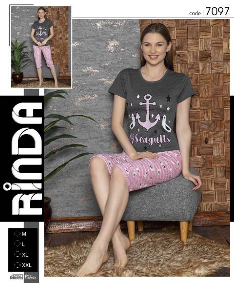 Piżama Damskie 7097 1 kolor M-2XL (Towar Tureckie)