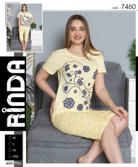 Piżama Damskie 7460 1 kolor M-2XL (Towar Tureckie) 1