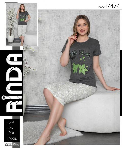 Piżama Damskie 7474 1 kolor M-2XL (Towar Tureckie) 1