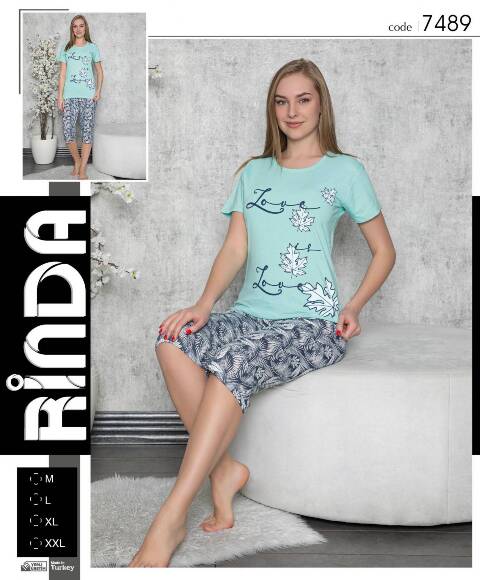 Piżama Damskie 7489 1 kolor M-2XL (Towar Tureckie) 1