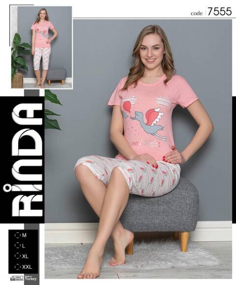 Piżama Damskie 7555 1 kolor M-2XL (Towar Tureckie) 1