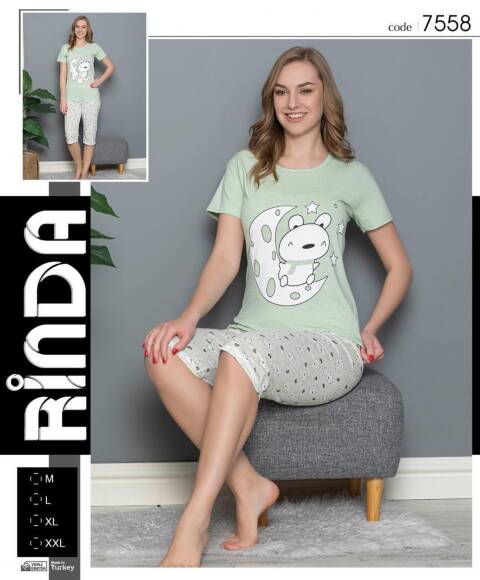 Piżama Damskie 7558 1 kolor M-2XL (Towar Tureckie)