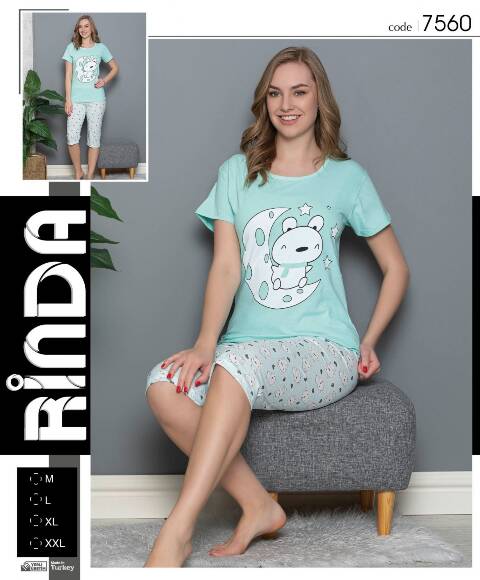Piżama Damskie 7560 1 kolor M-2XL (Towar Tureckie)