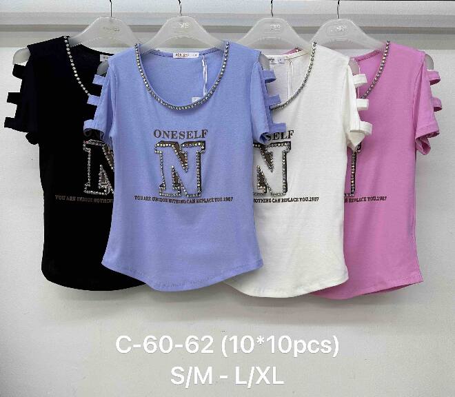 Bluzka damskie C-60-62 MIX KOLOR S/M-L/XL 1