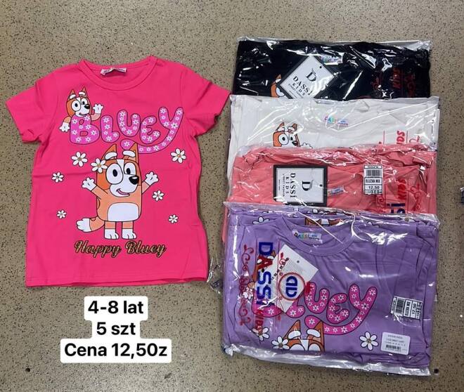  Bluzki dziewczęce 2534 MIX KOLOR 4-8