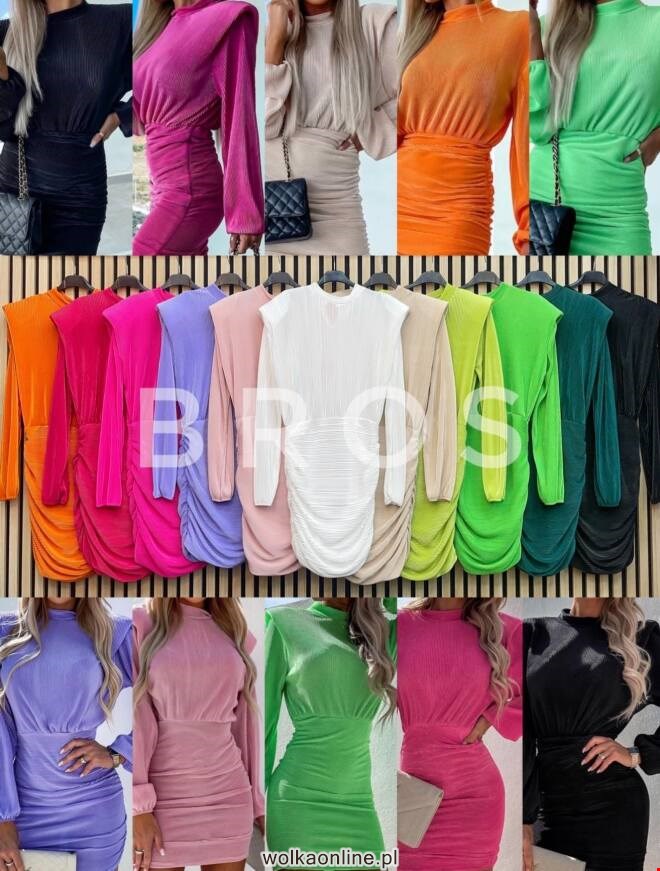 Sukienka damskie 2616 Mix kolor Standard (Towar Włoskie)