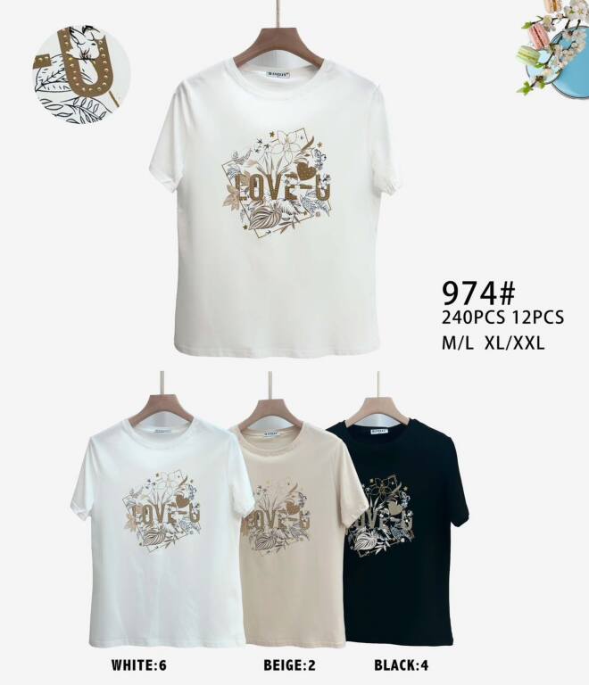 Bluzka damskie 974 MIX KOLOR M-2XL