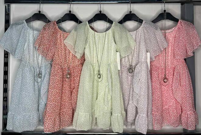 Sukienki dziewczęce 4008 1 KOLOR 4-14 1