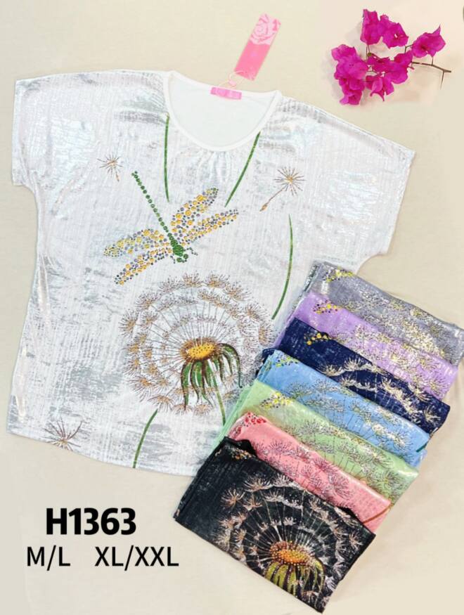 Bluzka damskie H1363 MIX KOLOR M-2XL