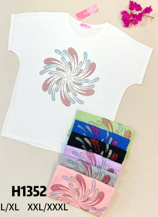 Bluzka damskie H1352 MIX KOLOR L-3XL