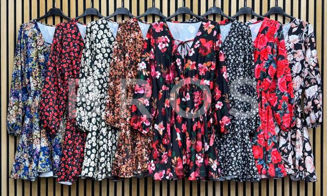 Sukienka damskie 3087 Mix kolor Standard (Towar Włoskie)