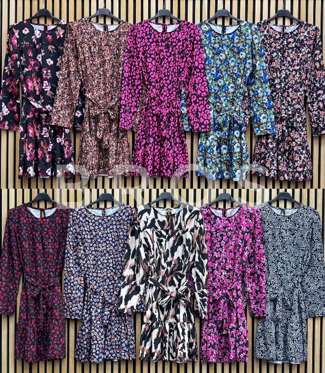 Sukienka damskie 3089 Mix kolor Standard (Towar Włoskie)