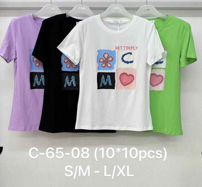 Bluzka damskie C-65-08 MIX KOLOR S/M-L/XL  