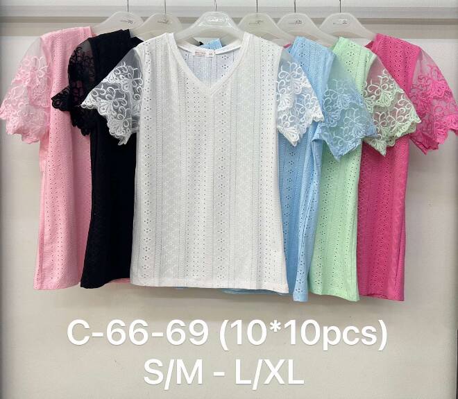 Bluzka damskie C-66-69 MIX KOLOR S/M-L/XL   1