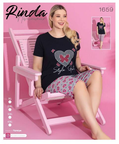Piżama Damskie 1659 1 kolor XL-4XL (Towar Tureckie) 1
