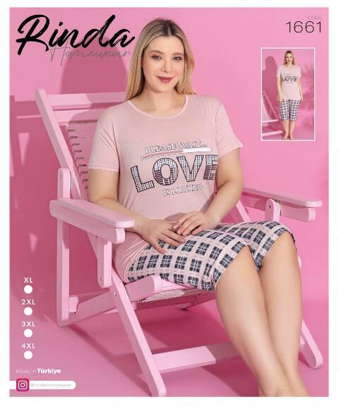 Piżama Damskie 1661 1 kolor XL-4XL (Towar Tureckie) 1
