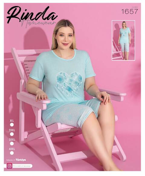 Piżama Damskie 1657 1 kolor XL-4XL (Towar Tureckie) 1