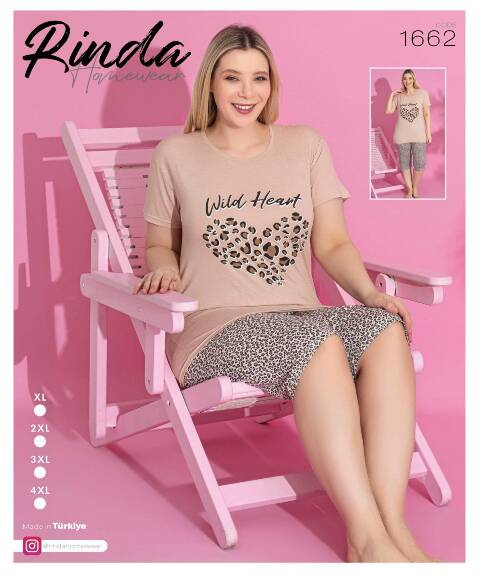 Piżama Damskie 1662 1 kolor XL-4XL (Towar Tureckie)