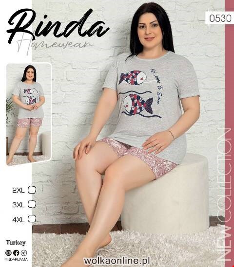 Piżama Damskie 0530 1 kolor 2XL-4XL (Towar Tureckie)