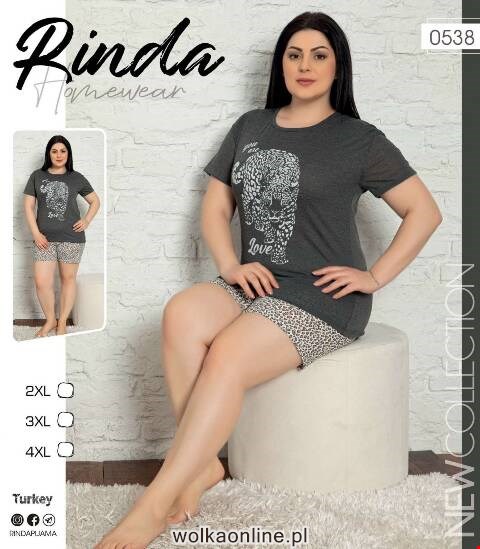 Piżama Damskie 0538 1 kolor 2XL-4XL (Towar Tureckie)