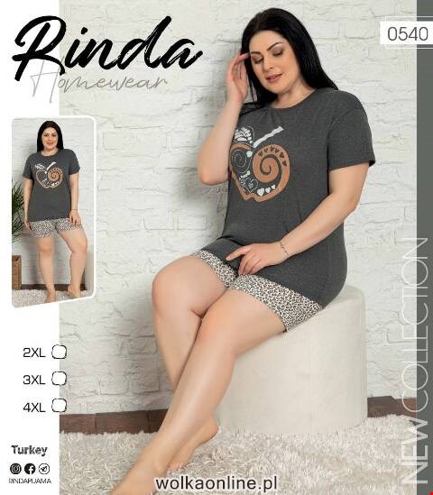 Piżama Damskie 0540 1 kolor 2XL-4XL (Towar Tureckie)