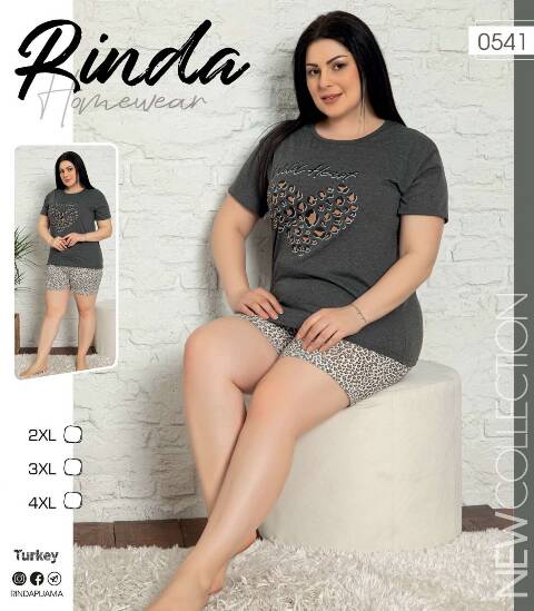 Piżama Damskie 0541 1 kolor 2XL-4XL (Towar Tureckie) 1