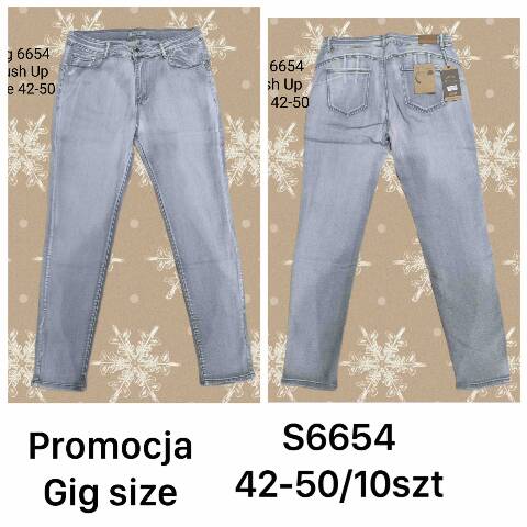 Jeansy damskie S6654 1 kolor 42-50