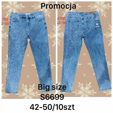 Jeansy damskie S6699 1 kolor 42-50