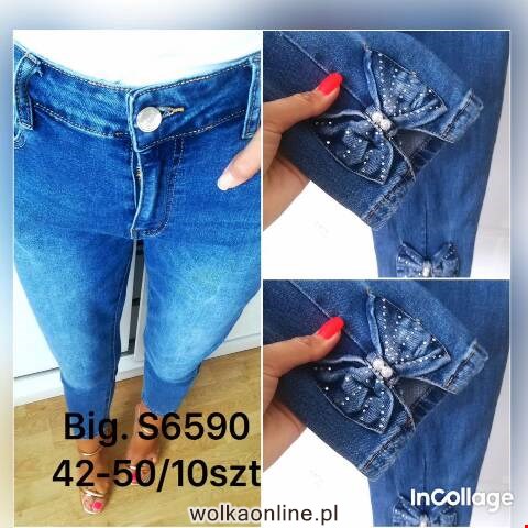 Jeansy damskie S6590 1 kolor 42-50