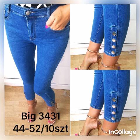 Jeansy damskie 3431 1 kolor 44-52 1
