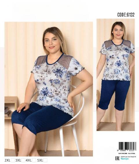 Piżama damskie 6132 1 kolor 2-5XL (Towar Tureckie) 1