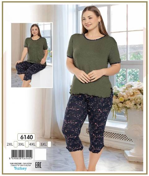 Piżama damskie 6140 1 kolor 2-5XL (Towar Tureckie)
