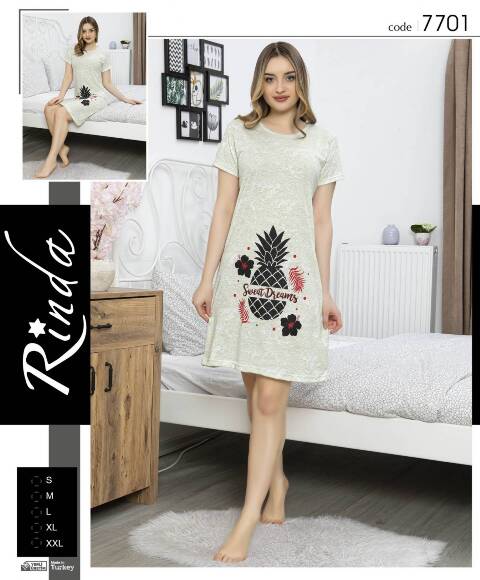 Koszula nocna damskie 7701 1 kolor S-2XL (Towar Tureckie) 1