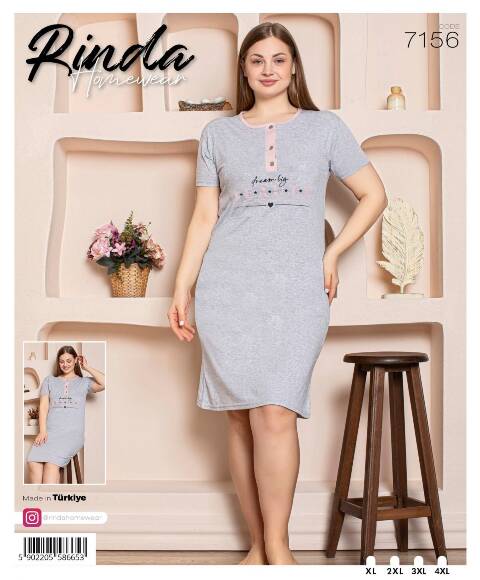 Koszula nocna damskie 7156 1 kolor XL-4XL (Towar Tureckie) 1