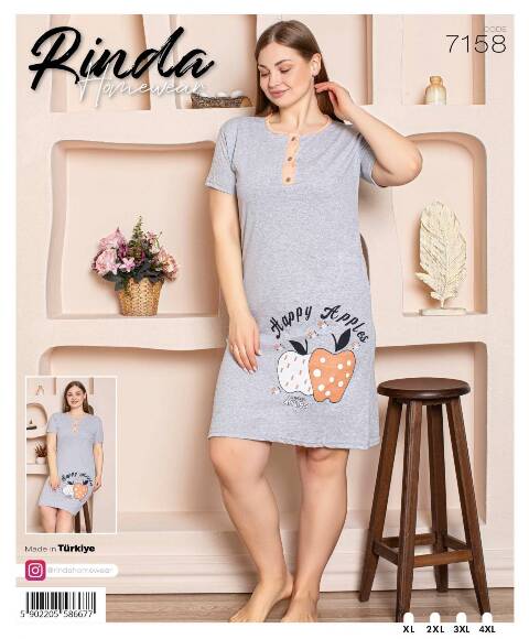 Koszula nocna damskie 7158 1 kolor XL-4XL (Towar Tureckie) 1