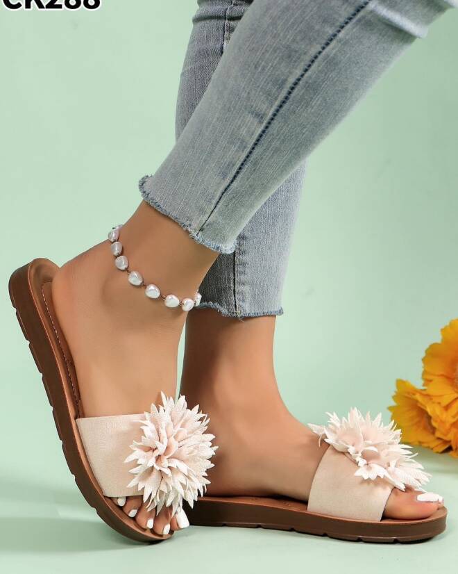 Klapki Damskie CK288 BEIGE 36-41 1